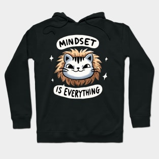 Mindset is everything Lion Cat (Back Print) Hoodie